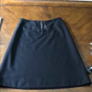 J. CREW black wool Aline skirt